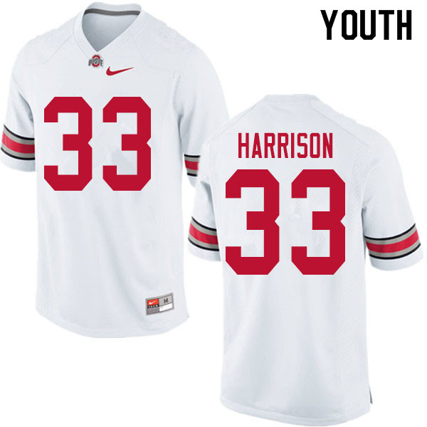 Youth #33 Zach Harrison Ohio State Buckeyes College Football Jerseys Sale-White